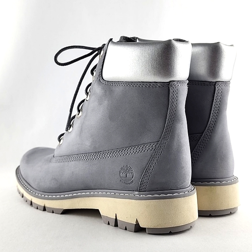 Timberland Women's Lucia Way Waterproof Grey Nubuck Leather Ankle Boots Size 9W - Picture 5 of 15